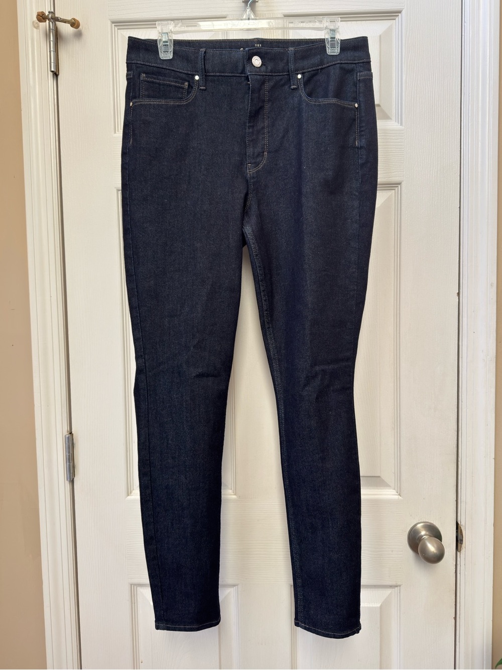 WHBM The Sculpt Skinny Ankle Jeans Dark Wash Size 10 Long